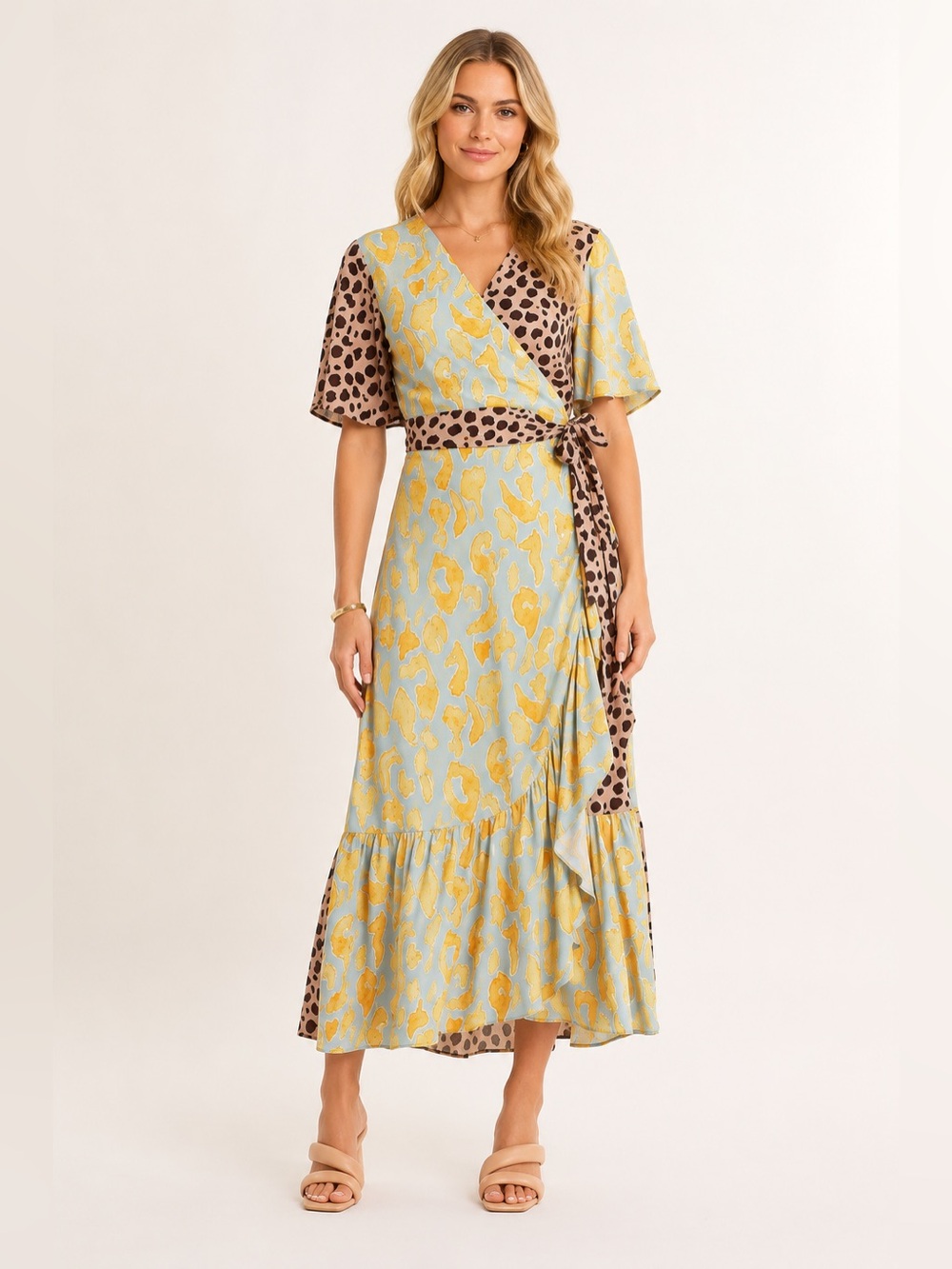 Never Fully Dressed Splice Animal Cordelia Wrap Dress 6072
